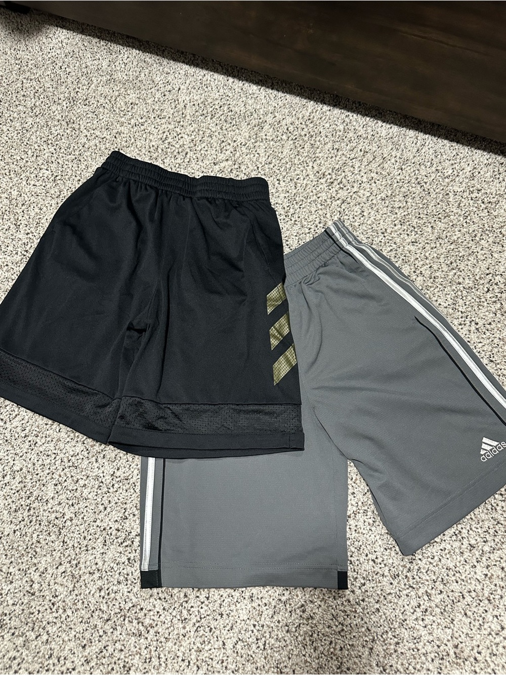 Adidas Black and Gray Basketball Athletic Shorts - 2 Pack